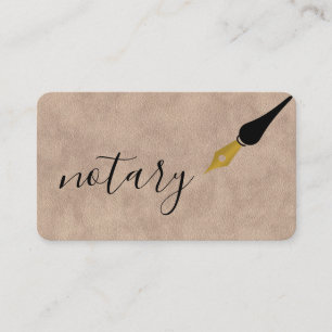 Notary Agent Pen Logotyp Freelance Calligraphy Wri Visitkort