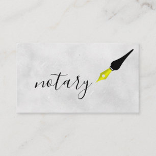 Notary Agent Pen Logotyp Freelance Calligraphy Wri Visitkort