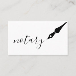 Notary Agent Pen Logotyp Freelance Calligraphy Wri Visitkort