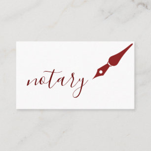 Notary Agent Pen Logotyp Freelance Calligraphy Wri Visitkort