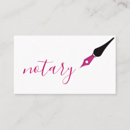 Notary Agent Pen Logotyp Freelance Calligraphy Wri Visitkort
