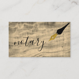 Notary Agent Pen Logotyp Freelance Calligraphy Wri Visitkort
