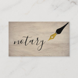Notary Agent Pen Logotyp Freelance Calligraphy Wri Visitkort