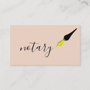 Notary Agent Pen Logotyp Freelance Calligraphy Wri Visitkort