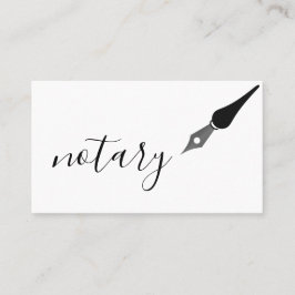 Notary Agent Pen Logotyp Freelance Calligraphy Wri Visitkort