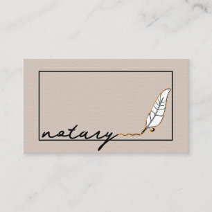 Notary Agent Pen Logotyp Freelance Calligraphy Wri Visitkort