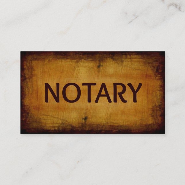 Notary Antique Wood Grain Affärskort Visitkort (Framsida)
