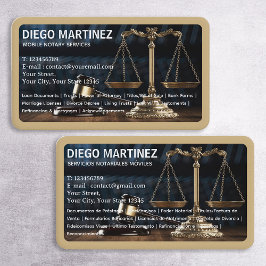 Notary Bilingual English Spain Affärskort Visitkort