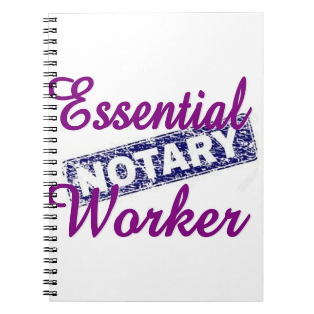 Notary Essential Worker Anteckningsbok (Framsidan)