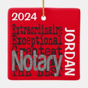Notary Extraordinaire ANPASSNINGSBAR Julgransprydnad Keramik