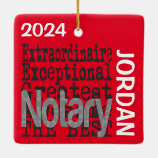 Notary Extraordinaire ANPASSNINGSBAR Julgransprydnad Keramik