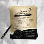 Notary Frimärke Loan Signing Agent Black & Guld Flygblad<br><div class="desc">Notary Frimärke Loan Signing Agent Black & Guld Flyers.</div>