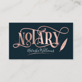 Notary Loan Agent Elegant Ro Guld och marin Visitkort