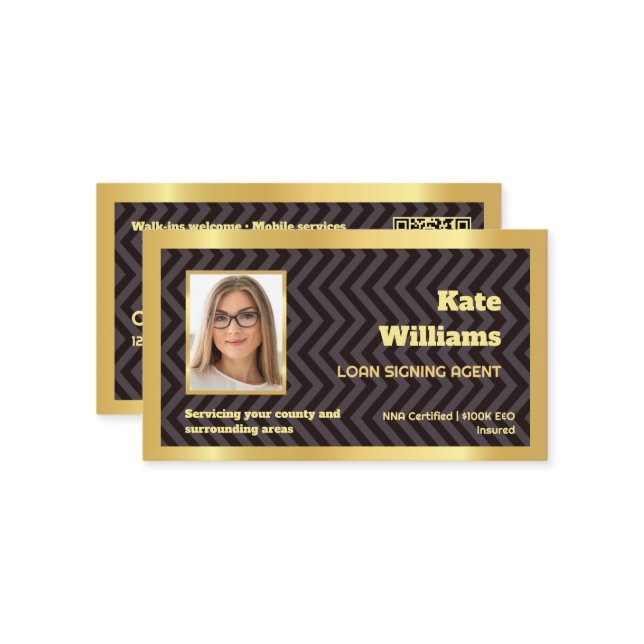 🏛️ Notary Loan Sigation Anpassningsbar QR (Fram/Back In Situ)