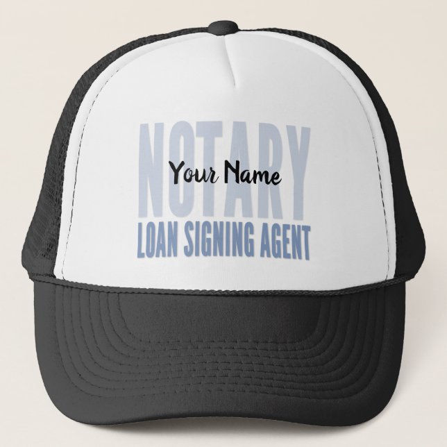 Notary Loan Signing Agent Blue Font Customized Keps (Framsida)