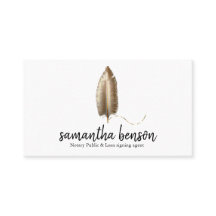 Notary Loan Signing Agent Elegant Quill Pen Logoty