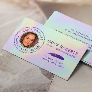 Notary Loan Signing Agent HoloGrapfoto Visitkort
