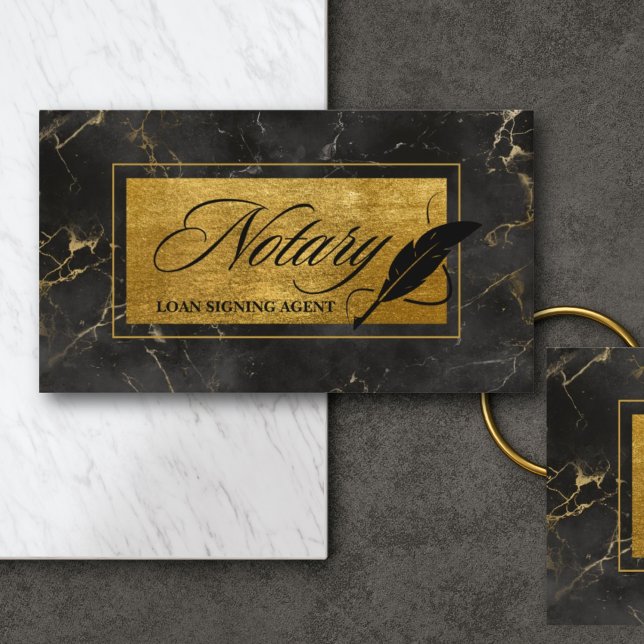 Notary Loan Signing Agent Marble Affärskort Visitkort (Skapare uppladdad)