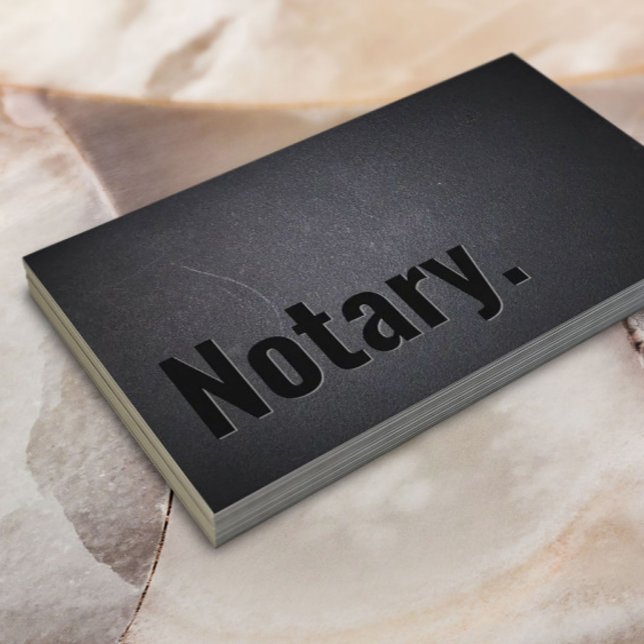 Notary Loan Signing Agent minimalist Black Visitkort (Skapare uppladdad)