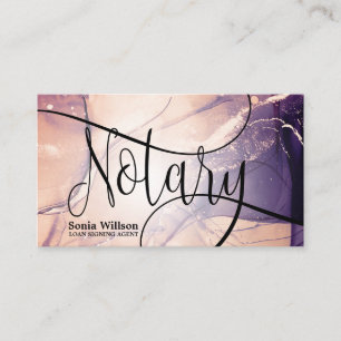 Notary Loan Signing Agent Modern abstrakt Business Visitkort