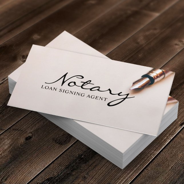 Notary Loan Signing Agent Modern Elegant Visitkort (Skapare uppladdad)