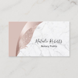 Notary Loan Signing Agent Modern Marble Ro Guld Visitkort