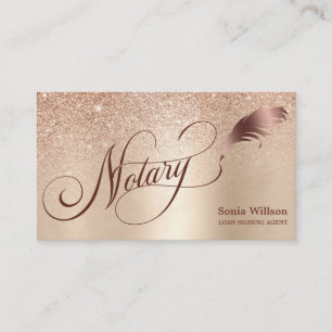 Notary Loan Signing Agent Modern Professionell Bus Visitkort