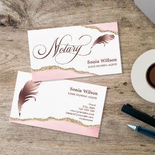 Notary Loan Signing Agent Modern Professionell Visitkort