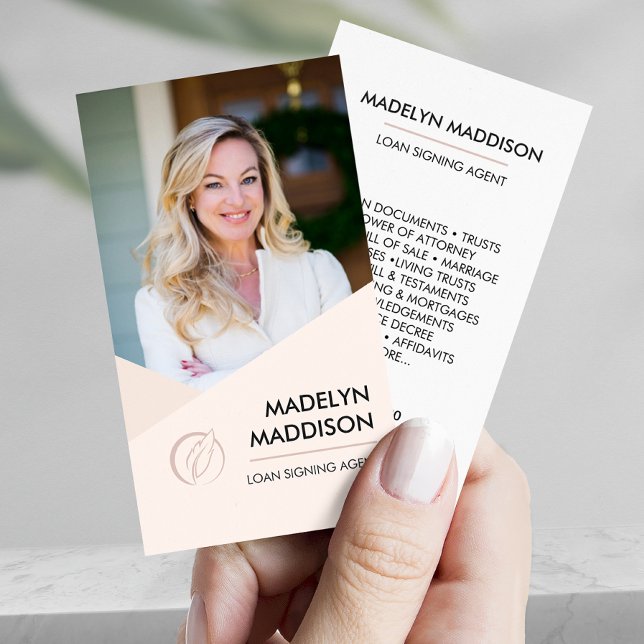 Notary Loan Signing Agent Modern Ro Photo Visitkort (Skapare uppladdad)