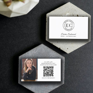 Notary Loan Signing Agent Photo QR-kod Visitkort