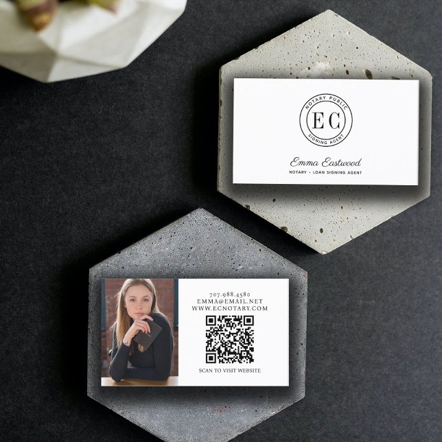 Notary Loan Signing Agent Photo QR-kod Visitkort (Skapare uppladdad)