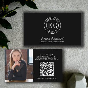 Notary Loan Signing Agent Photo QR-kod Visitkort