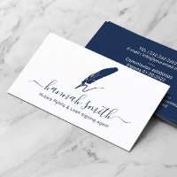 Notary Loan Signing Agent Quill Logotyp Plain Navy