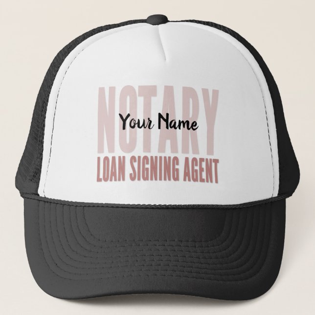 Notary Loan Signing Agent Red Font Customized Keps (Framsida)