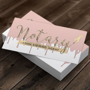 Notary Loan Signing Agent Ro Guld-drivning Visitkort
