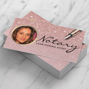 Notary Loan Signing Agent  Ro Guld foto Visitkort