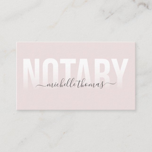 Notary Loan Signing Agent Ro Guld Marble Visitkort (Framsida)