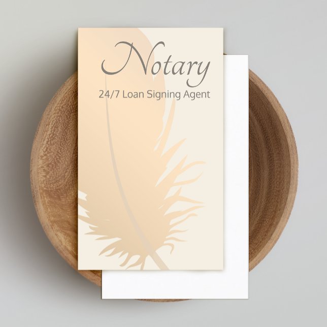 Notary Loan Signing Agent Ro Guld Quill Business Visitkort (Skapare uppladdad)