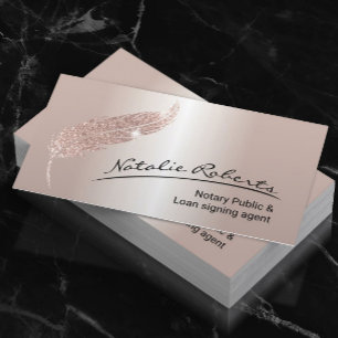 Notary Loan Signing Agent Ro Guld Quill Visitkort