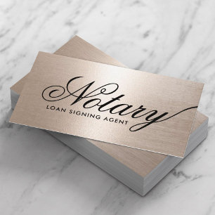 Notary Loan Signing Agent Ro Guld Typography Visitkort