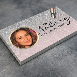Notary Loan Signing Agent Rosa Silver Photo Visitkort