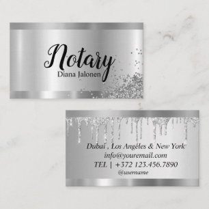 Notary Loan Signing Agent Silver Gräns Visitkort