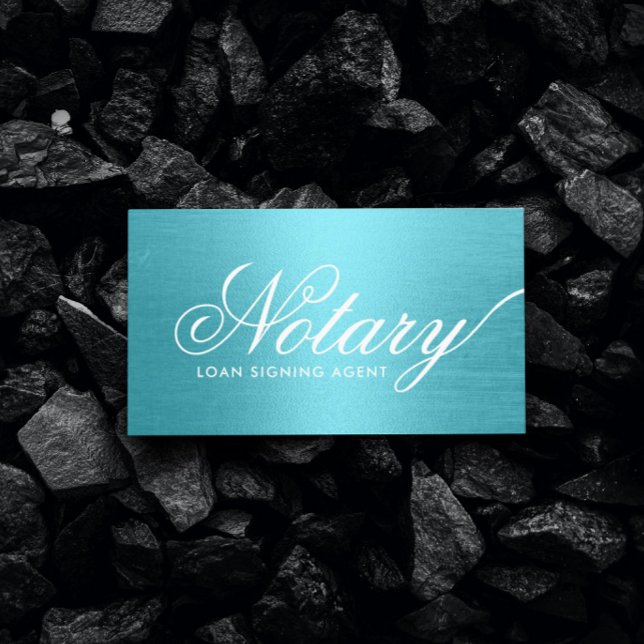 Notary Loan Signing Agent Typography Turcos Visitkort (Skapare uppladdad)