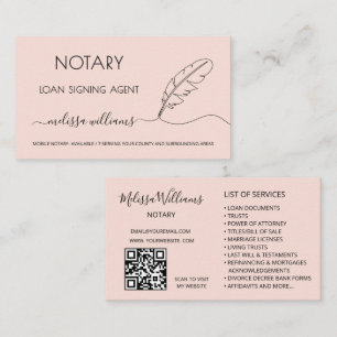 Notary Loan Signing Agent Visitkort