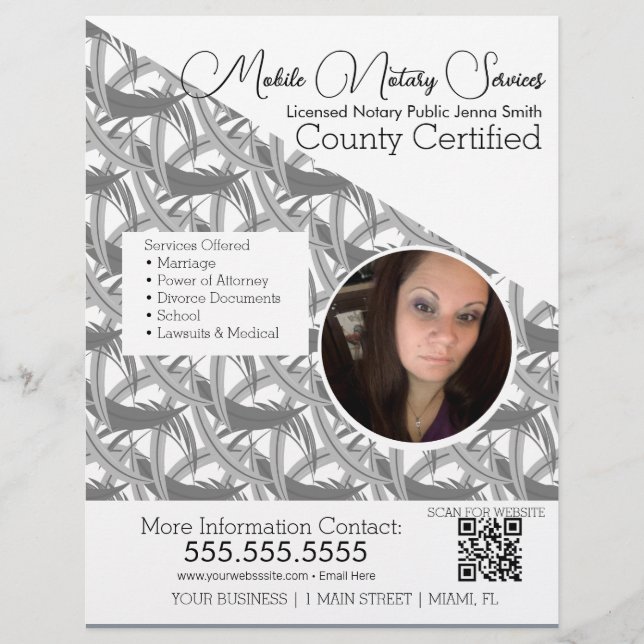Notary Mobile Services Foto QR FLYER C (Framsidan)