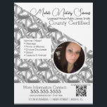 Notary Mobile Services Photo QR FLYER C<br><div class="desc">Modern flygpersonal för notarius publicus</div>