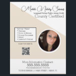 Notary Mobile Services Photo QR FLYER E<br><div class="desc">Modern flygpersonal för notarius publicus</div>