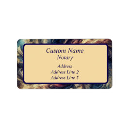 Notary Modern Abstrakt Art Adressetikett