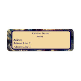 Notary Modern Abstrakt Art Returadress Etikett