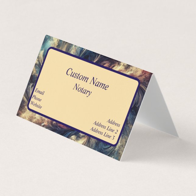 Notary Modern Abstrakt Art Visitkort (Framsida)